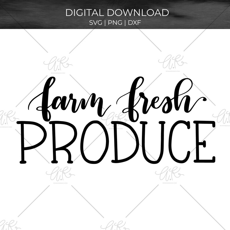 Farm Fresh Produce SVG Farm Fresh Cut File Craft File - Etsy