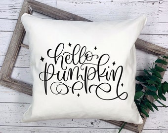 Hello Pumpkin SVG, Hand Lettered SVG, Fall SVG, Fall Craft File, Hand Lettered craft file, Cricut file
