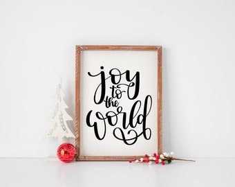 Joy to the World Hand Lettered SVG | Joy to the World | Cut File | Craft File | Silhouette svg | Cricut svg | Christmas SVG