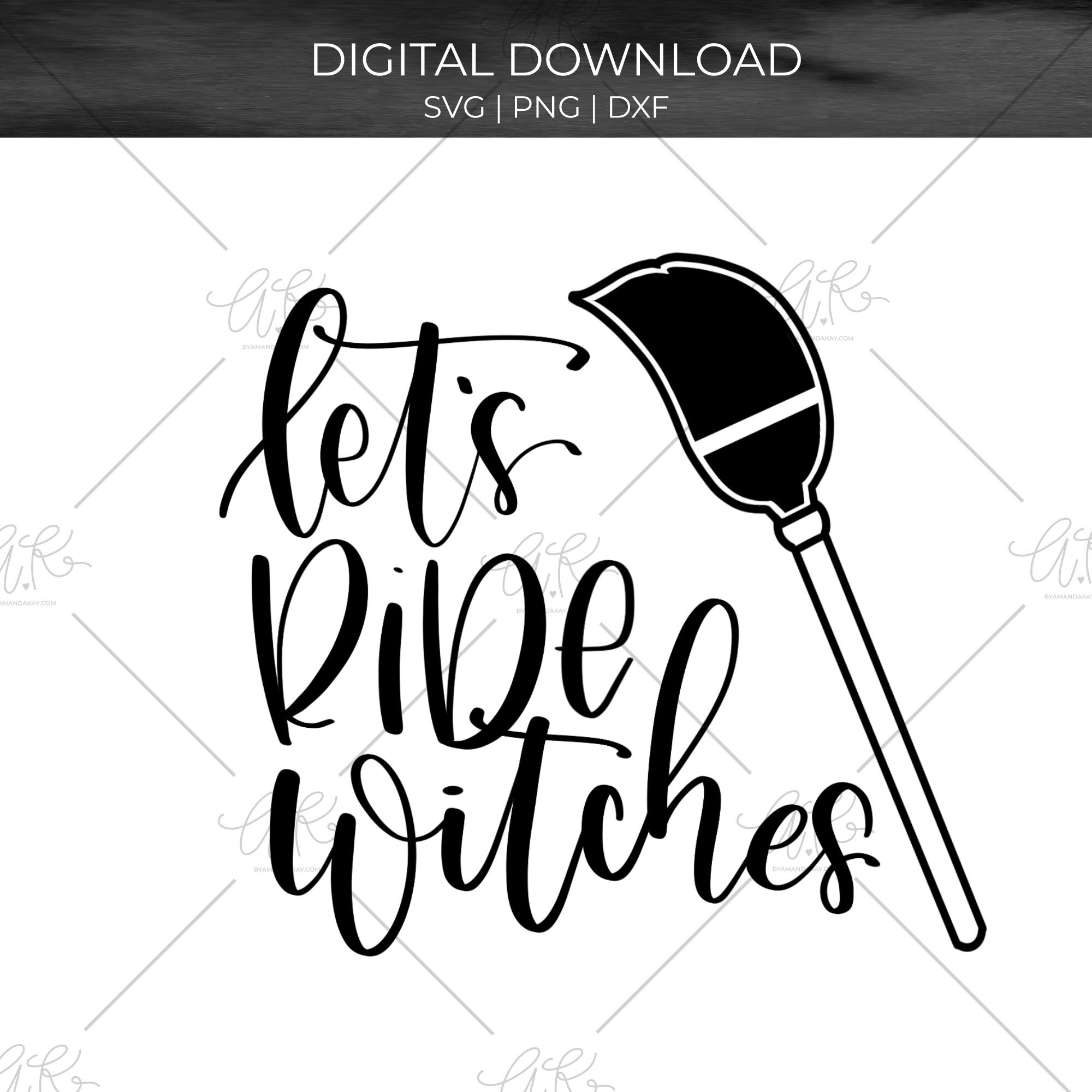 Let's Ride Witches Craft File, Hand Lettered Craft File, Halloween ...