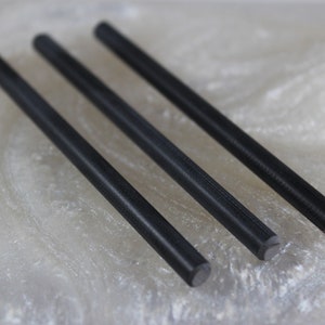 3 pcs. of Black G-10 1/4" Rod - Knife Handle Pin Material
