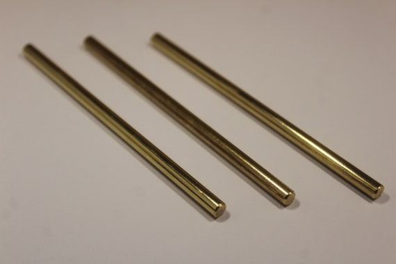 3 Pcs of 3/16 Brass Stock Rods Knife Handle Pin Material 