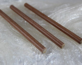 3 pcs. of Brown Linen Phenolic 1/4" Rod - Knife Handle Pin Material