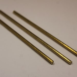 3 pcs of 1/8&quot; Brass Stock Rods - Knife Handle Pin Material