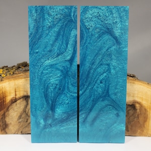 2 Pcs Turquoise Composite Knife Scales (830)