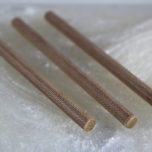 3 pcs. of Brown Canvas Phenolic 1/4&quot; Rod - Knife Handle Pin Material