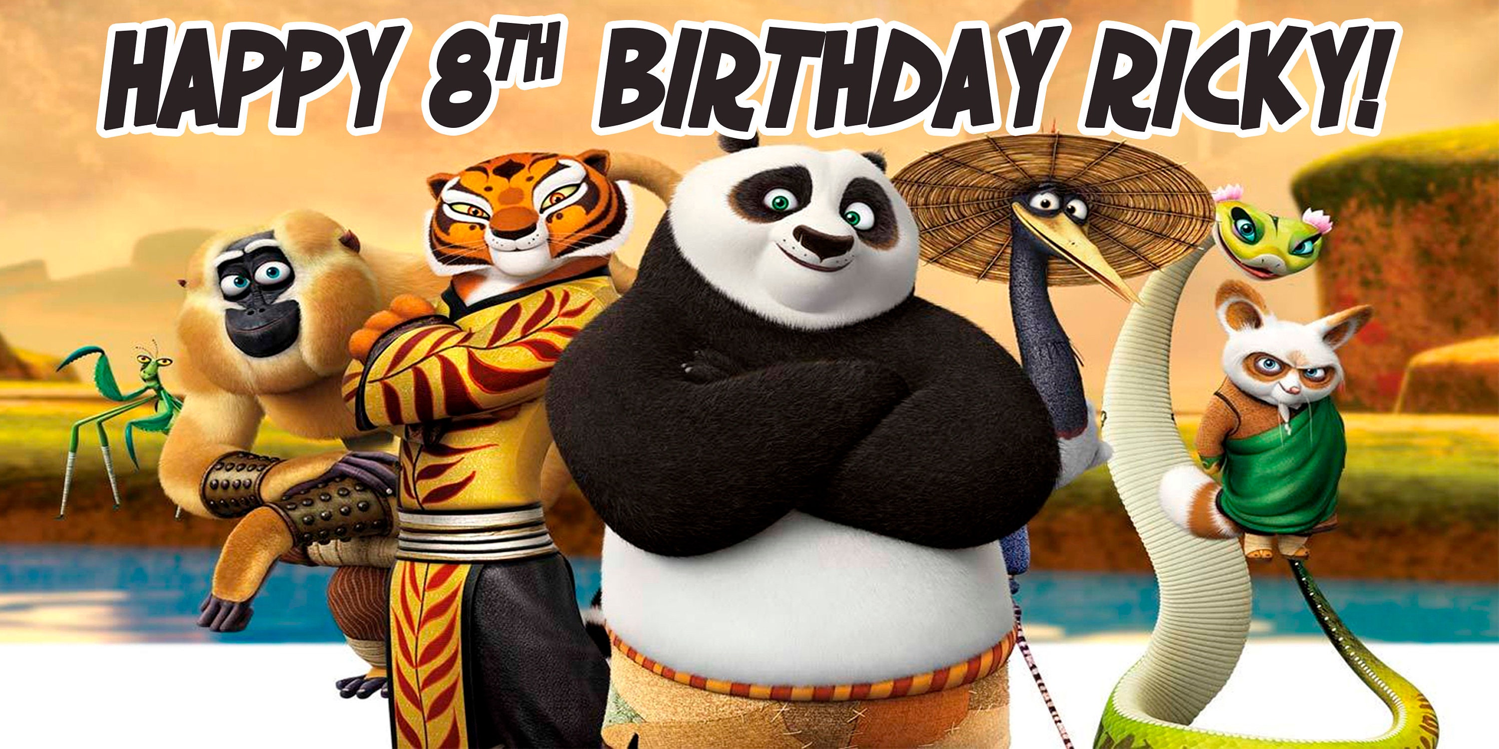 Kung Fu Panda Personalized Birthday Banner/Backdrop | Etsy