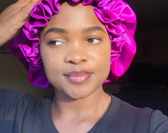 HOLIDAY SALES!!! Women’s Plain Silk Hair Bonnet, women’s sleeping cap, silky satin hair cover, elastic sleeping cap for dreads & braids