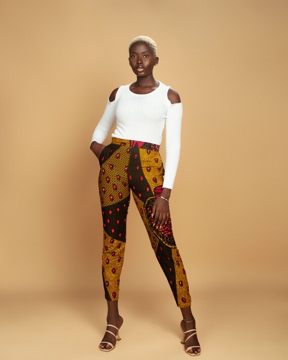 Kesi African Ankara High waist Pant trouser Etsy