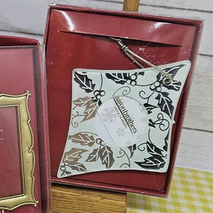 Photo ornament - Choose rectangular frame or diamond glass shape -see photos and description for details and exact measurements