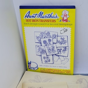 Stitch Pattern Flowers - Cut out pattern #3698 -see description details - Iron on for embroidery, painting, needlepoint, etc.