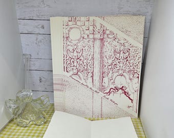 Seattle Music Hall single sided cardstock 5 pack scored fold line - see photos & description. Last photo is a sample with napkin decoupage.