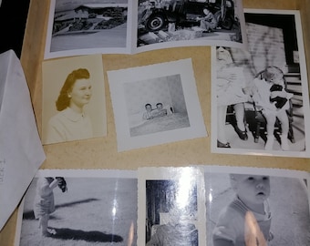 Original Vintage Photographs 8 photos shown and 3-4 random extra photos 40s to 60s