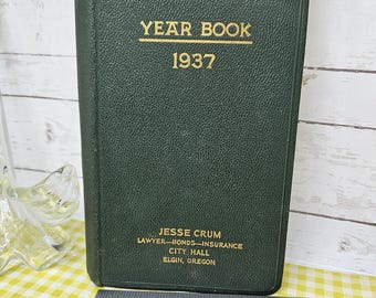 Diario de 1937, parcialmente usado (válido para 2027). Consulte la descripción, el video y las fotos para obtener más detalles.