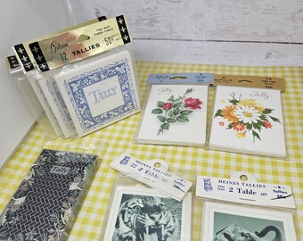 Tally cards Bridge - Choose -listed in order of appearance - see photos and description