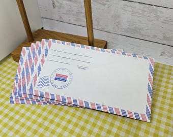 5 Envelope pack Air Mail 3 5/8 x 6 1/2 inches Or 9.1cm x 16.5cm