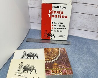 Naipes Fiesta Taurina -celebrando las corridas de toros en España incluye historia en 4 idiomas -Sin abrir- Ver descripción y fotos