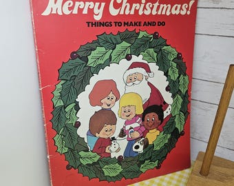 Libro de manualidades navideñas para niños de 1981, tapa blanda - ver descripción y fotos