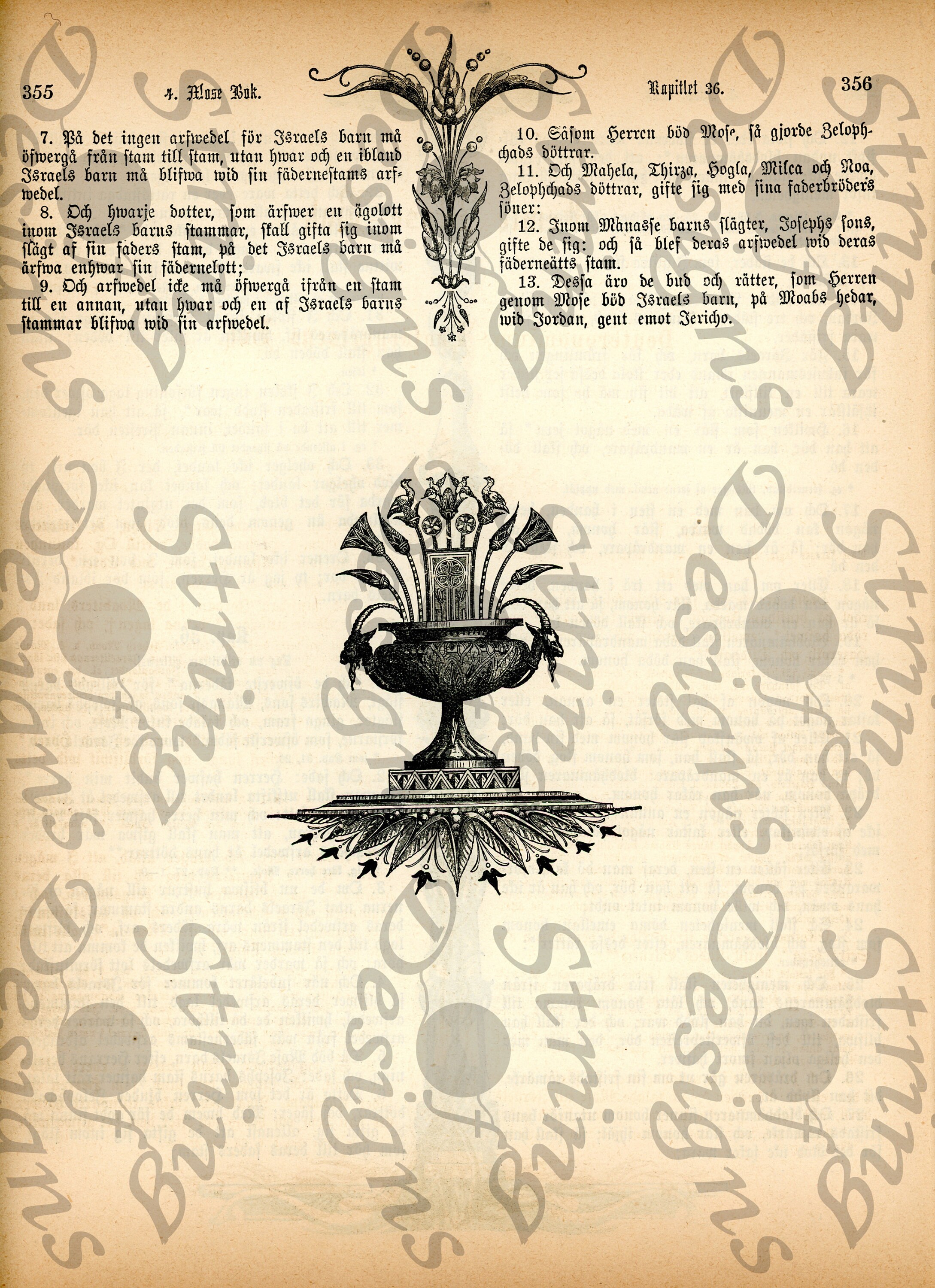 1889 German Bible Digital Printables Ornate Bible Pages Etsy