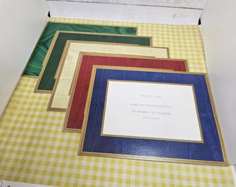Tarjetas navideñas con inserto de foto de 4x6 pulgadas 'Set D' - 5 tarjetas y SIN sobres; todas con la etiqueta "TEXTO DE LA TARJETA FOTOGRÁFICA" visible - ver descripción y detalles de la foto