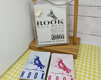 Rook Card Game and instruction book in clear box good vintage condition 1963(C)