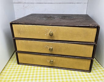 Vintage Stationery Box Embossed - Age worn corners - see description & photo details. Stationery sold separately.