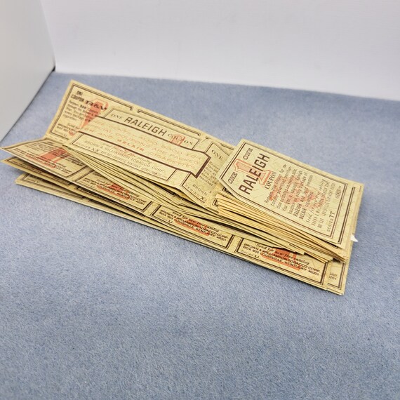 B&W and Raleigh Cigarette Coupons Tickets - Handful of 60+, Mixed Layouts.  Pre-1971 - Vintage - See Description and Photos