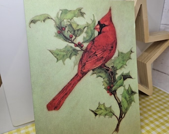 Hallmark Cardinal Christmas Cards Set of 5 or 6 cards with envelopes - see description and photos