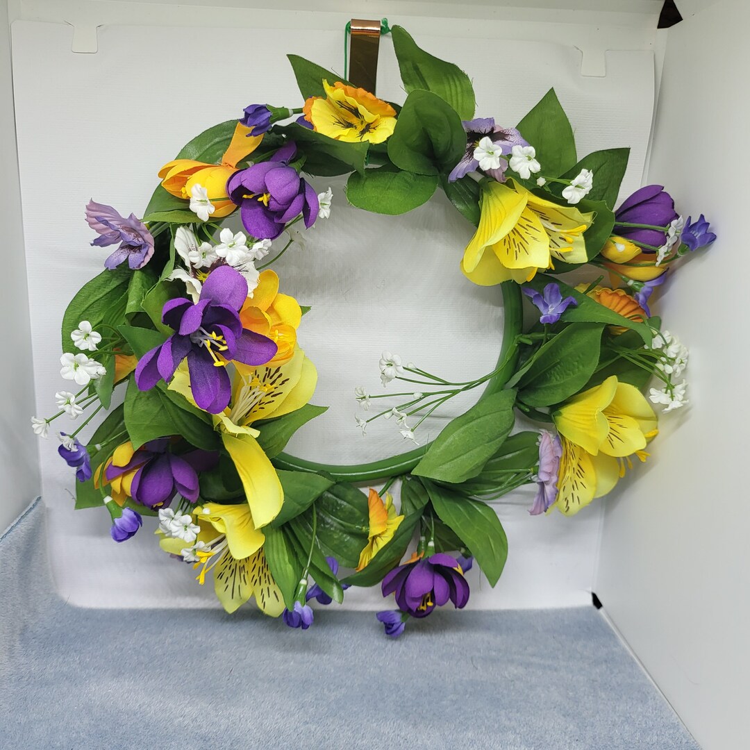 Silk Flower Candle Ring 6 Inch Opening and About 11 Etsy