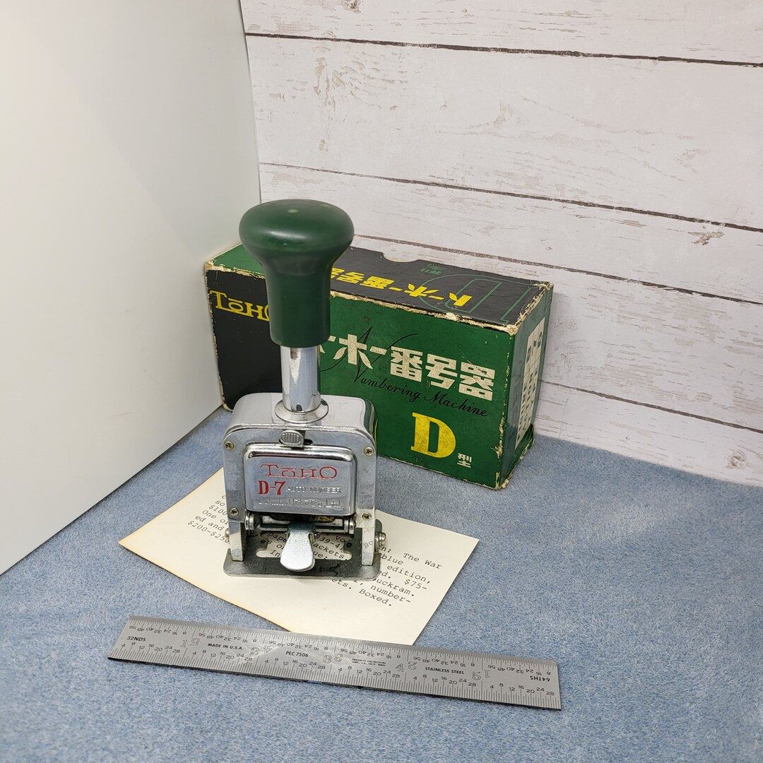 Number Next Machine Numbering Machine - Automatically Advances to Next Number at Each Self ...