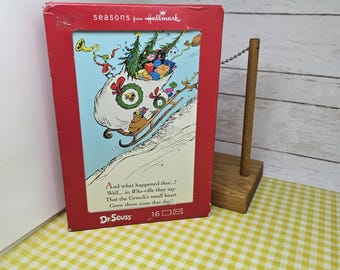 16 tarjetas navideñas del Dr. Seuss, caja completa sin abrir, tarjetas y sobres Hallmark - ver descripción y detalles de la foto