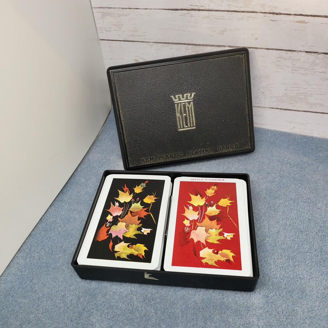 KEM Pinochle Playing Cards Set of 2 Decks Standard Plastic One Card