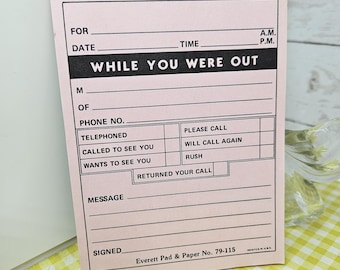 Phone Message Pad - Pink pad