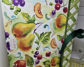 Recipe Portfolio Hardcover 8 slot accordion file including recipes not full -see photos and description for details