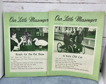 1950 Magazine for children- Our little messenger 1950 school edition 8 page mini - see Photos, video, and description for details