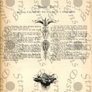 1889 German Bible Digital Printables - Ornate Bible Pages - Pack 6 of 6