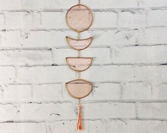 Moon Phases, Moon Phase Wall Hanging, Wall hanging, Moon Decor, Moon, Moon Dial, Moon Phases, Moon art, Wiccan,blush, bohemian, pink, pagan,