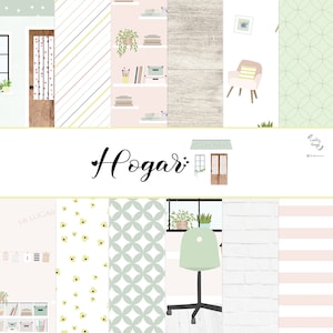 HOME, papéis digitais para scrapbooking, papéis digitais, kit para impressão, kit digital para scrapbooking