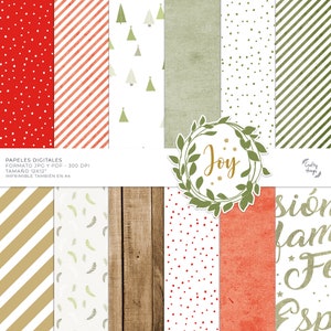 JOY, papéis digitais para scrapbooking, papéis digitais, kit para impressão, kit digital para scrapbooking, Natal