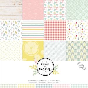 CASEIRO, papéis para scrapbooking digital, papéis digitais, kit para impressão, kit para scrapbooking digital, receitas culinárias