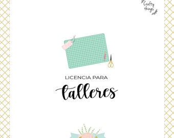 COMMERCIAL LICENSE FOR WORKSHOPS, limited commercial use, workshop kit, scrapbooking papers.