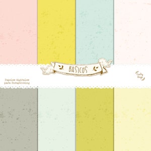BAMBINI BASICS, digital papers for scrapbooking, digital papers, printable kit, digital scrapbooking kit, basics