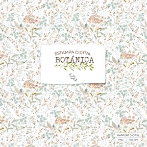 BOTANICAL Prints, Digital Rapport, Textile Print, Botanical, Flowers, Floral