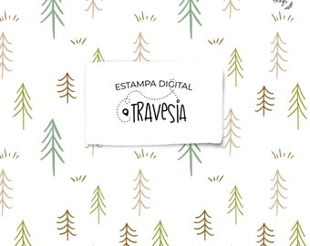 Estampas TRAVESIA, Rapport Digital, Estampa textil, travel, viajes, aventura, naturaleza, hojitas