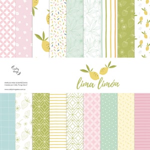 Kit LIMA LIMON, Colección Digital, Papel digital scrapbooking, kit imprimible, kit digital scrapbooking verano, vacaciones, piscina, alegria