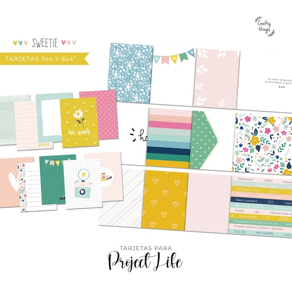 Kit PROJECT LIFE CARDS- Sweetie