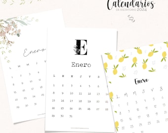 DESK CALENDARS 2024 - Printables - Agendas - Planners