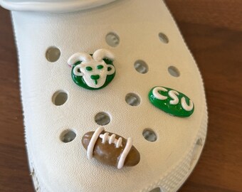 Pick 3  for 16.95! Colorado State University shoe charms or custom- ANY TEAM you want or your favorite pro or college team