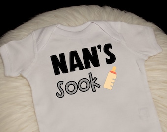 Nan's Sook, Newfoundland Baby Outfit – Personalized Newfoundland Baby Bodysuits Sizes Newborn and up.