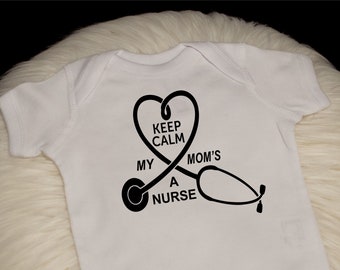 Nurse Mom Baby Outfit – Personalized Nurse Baby Bodysuits Sizes Newborn and up.